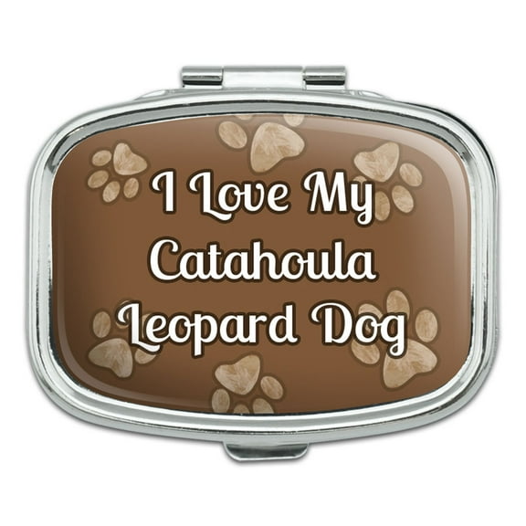 I Love Heart My Pet - Catahoula Leopard Dog - Rectangle Pill Box