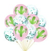 Amosfun 10pcs 10/12 Inches Cactus Print Balloons Latex Balloons Confetti Balloons for Summer Theme Party Decorations(5 Pink + 5 Green Confetti)