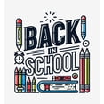 thumbnail image 4 of Back In School Adult White Crew Neck Short Sleeve Tee-Medium, 4 of 4