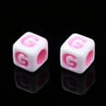 thumbnail image 3 of 500gs Opaque Acrylic Beads Cube with Alphabet Random Mixed Letters 6x6x6mm Hole: 3mm about 2995pcs/500g Acrylic, 3 of 5