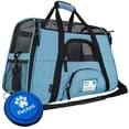 thumbnail image 1 of PetAmi Transportín para mascotas aprobado por la aerolínea para gatos, transportador de perros de lado suave para perros pequeños, suministros de viaje para gatos, accesorios para gatos de interior, b, 1 of 5