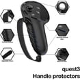 thumbnail image 3 of 7 in 1 Silicone Cover Compatible with Meta/Oculus Quest 3 Accessories, VR Silicone Headset Controller Shell, Eyes, Face, Touch Controller Grip Case & Lens Cover, 3 of 11