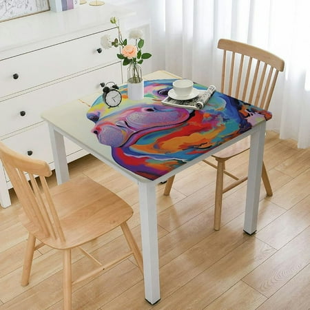 

QFMY Colorful Manant Square Fitted Table Cloths 100% Polyester Fiber 40*40