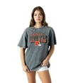 thumbnail image 2 of Women's Gameday Couture Gray Cleveland Browns Peak Performance Oversized Snow Wash T-Shirt, 2 of 6