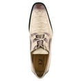 thumbnail image 4 of LIBERTYZENO Mens Genuine Leather Hornback Print Dress Shoes, Beige, 4 of 7