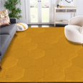 thumbnail image 5 of Tufted Rug, Yellow Carpet 5X7, Living room, Bedroom, Handmade, Geometric Design, 5 of 5