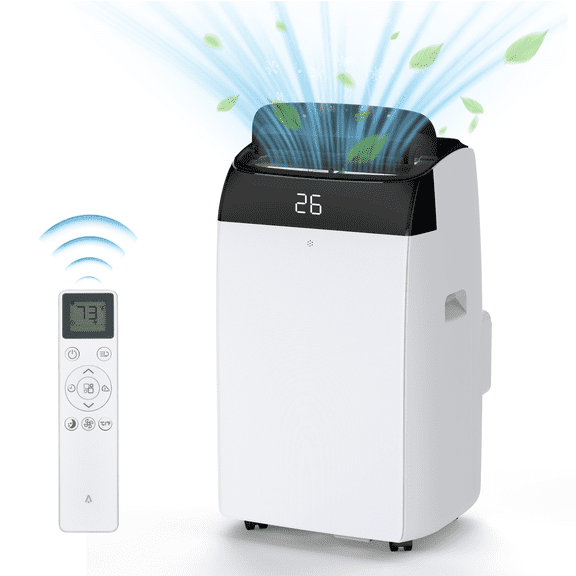 12000 BTU Portable Air Conditioner, 3-in-1 AC Unit with Dehumidifier & Fan Mode, Cools up to 550 Sq. Ft., Remote Control, 24H Timer, Sleep Mode, Window Installation Kit Included, 115V