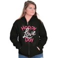thumbnail image 4 of Happy Valentines Love Day Date Cute Zip Hoodie Sweatshirt Women Brisco Brands S, 4 of 6