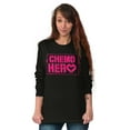 thumbnail image 3 of Breast Cancer Chemo Hero BCA Heart Women's Long Sleeve T Shirt Brisco Brands S, 3 of 6