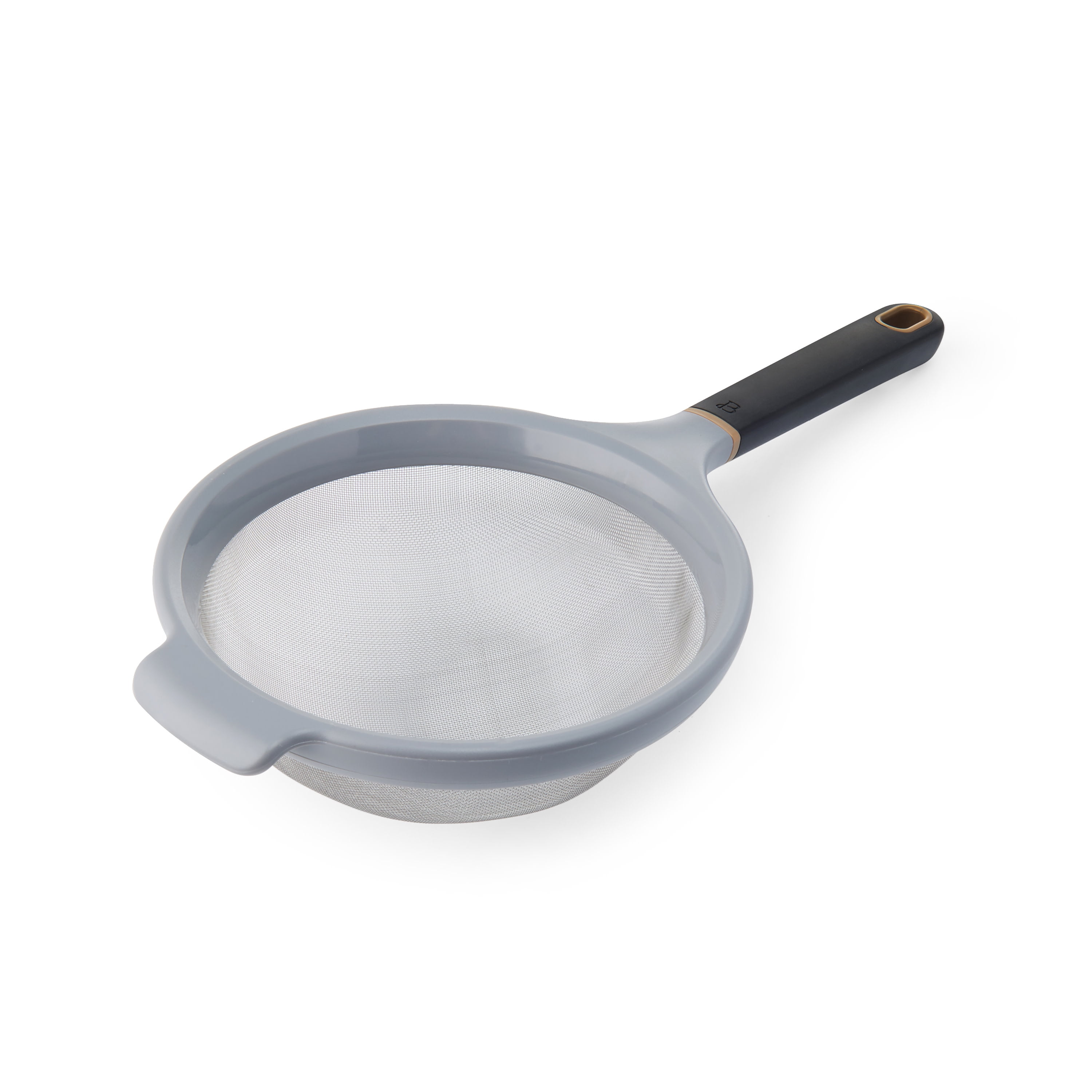 Beautiful 7-inch Mesh Strainer with Lip in Black Sesame by Drew Barrymore
