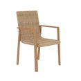 thumbnail image 4 of COSCO Outdoor Furniture, Stacking Dining Patio Chairs, 4-pack, Aluminum, Tan, 4 of 8