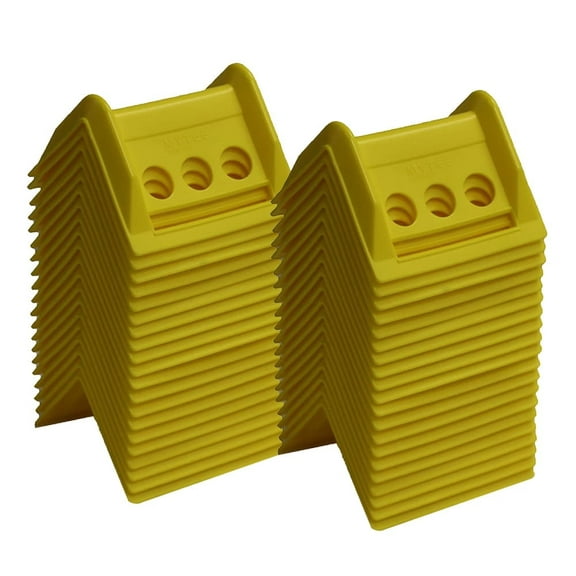 40 Pack Yellow 4" Flatbed Edge Protectors with Carrying Case - 4" Winch Ratchet Straps Plastic Corner Protectors for Flatbed Cargo Load