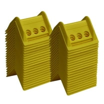 40 Pack Yellow 4" Flatbed Edge Protectors with Carrying Case - 4" Winch Ratchet Straps Plastic Corner Protectors for Flatbed Cargo Load