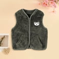 thumbnail image 4 of Faraee Baby Boys Girls Fleece Vest Zip Up Cute Bear Jackets 3 6 12 18 24 Months Fuzzy Fall Winter Warm Clothes Newborn Outwear for 2T 3T 4T Toddler Infant,Green, 4 of 9