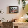 thumbnail image 3 of Red Truck and Farmhouse Barn Canvas Wall Art Christian Truck Country Painting Rustic Wall Decor Framed Posters Home for Living Room Bedroom Bathroom Decoration 12x16 inch, 3 of 6