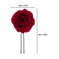 thumbnail image 2 of HIAKDOFT 8Pcs Retro Style Dark Red Rose Hair Pins for Wedding Updo and Party Hair, 2 of 8