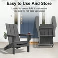 thumbnail image 5 of JUSTLET Outdoor Patio Chair, HDPE Folding Adirondack Chair Set of 2, Gray, 5 of 11