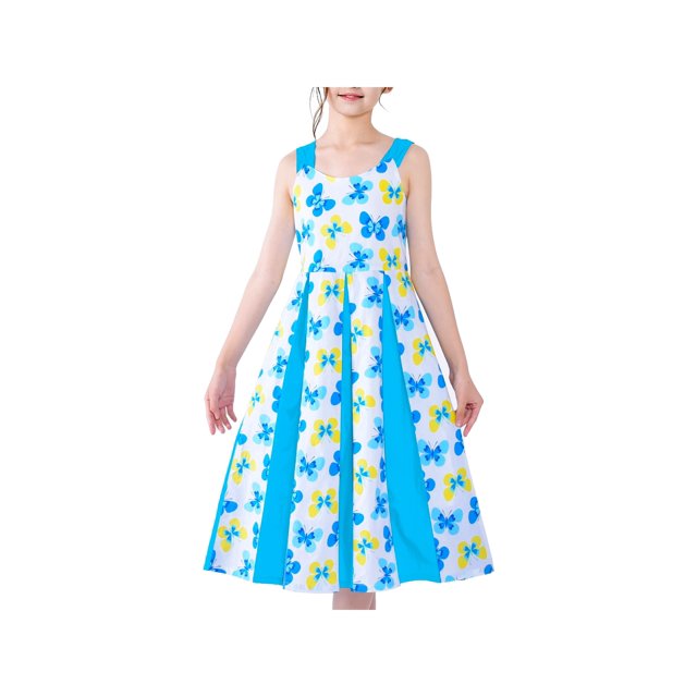 Robe Vintage Fille Rétro Années 1950 Jupe Plissée Rockabilly Papillon 6 Ans