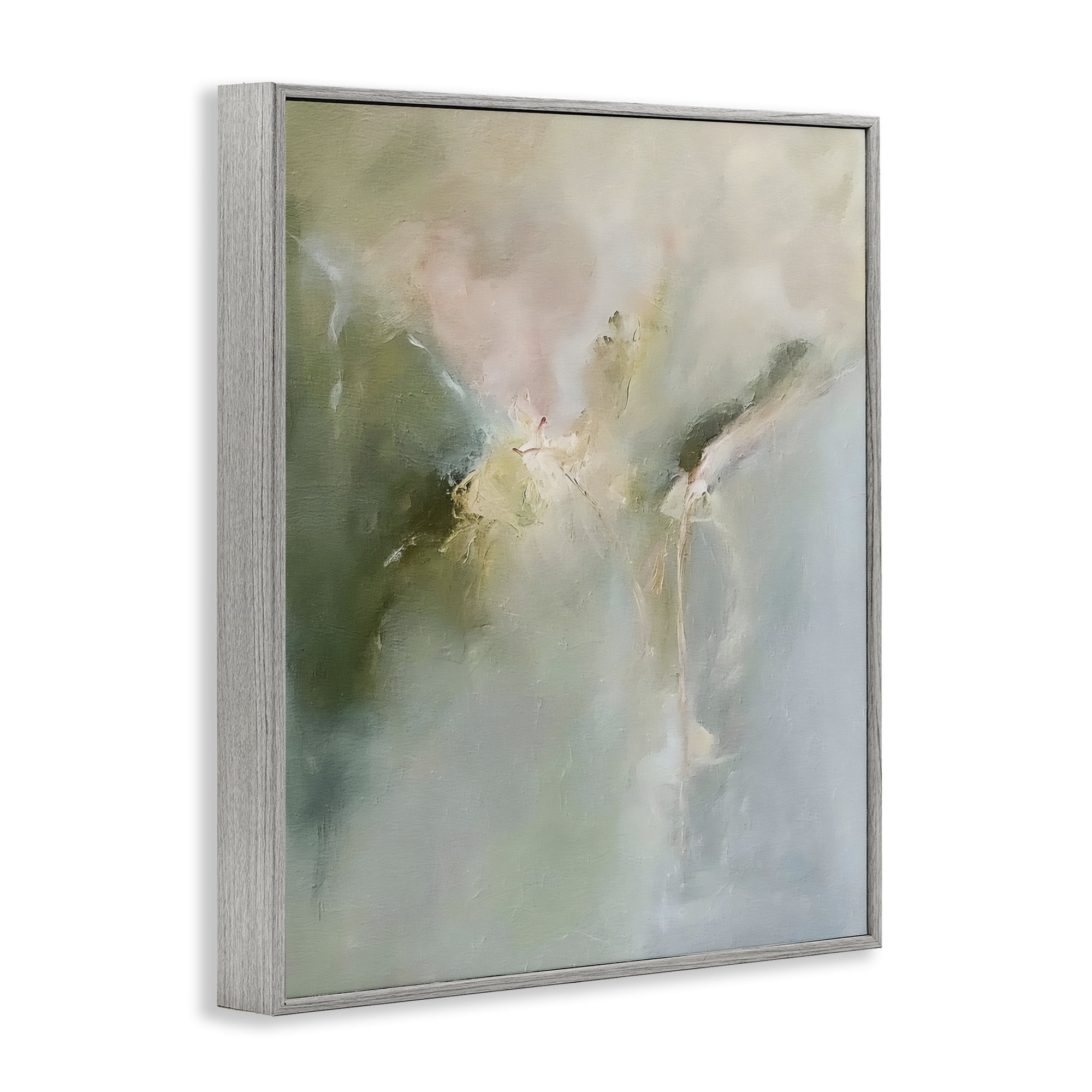 Stupell Industries Ethereal Brushwork Harmony Gray Framed Giclee Art, design by Riley B