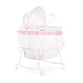thumbnail image 1 of Dream On Me Lacy Moisés y cuna portátil 2 en 1 en rosa y blanco, moisés ligero para bebé con cesta de almacenamiento, dosel ajustable y extraíble, 1 of 5