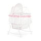 thumbnail image 1 of Dream On Me Lacy Moisés y cuna portátil 2 en 1 en rosa y blanco, moisés ligero para bebé con cesta de almacenamiento, dosel ajustable y extraíble, 1 of 5