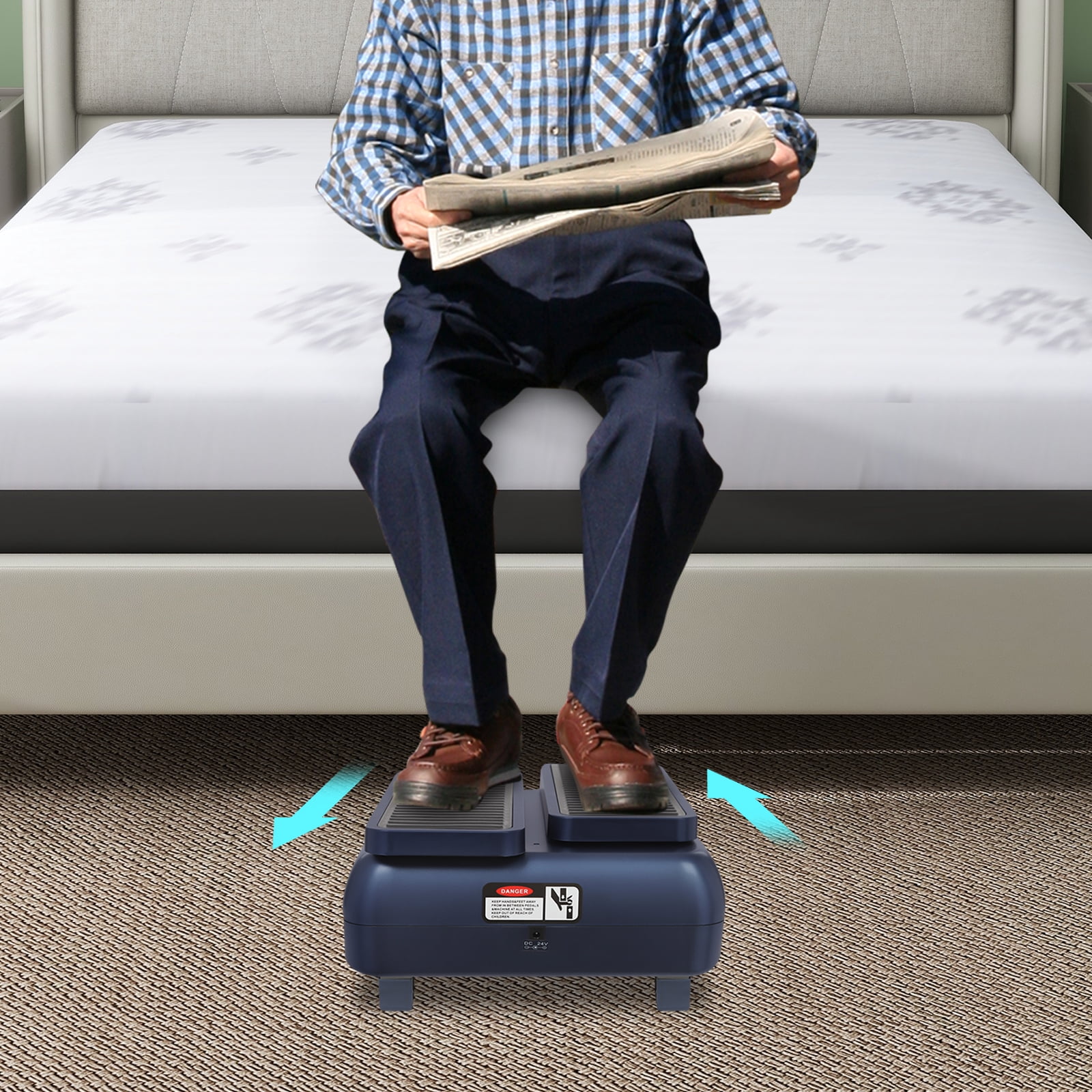 Foot Massager, Electric Foot Circulation Device, Foot Exercise Device For Rehabilitation And Exercise Use By People Of All Ages