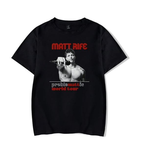 Matt Rife ProbleMATTic World Tour T-shirt Fashion Printed Short Sleeved Men's And Women's Casual Top