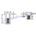 thumbnail image 2 of AMZ Clips And Fasteners 25 10-32 S.A.E Large Flange Thin Sheet Aluminum Nutsert, 2 of 3