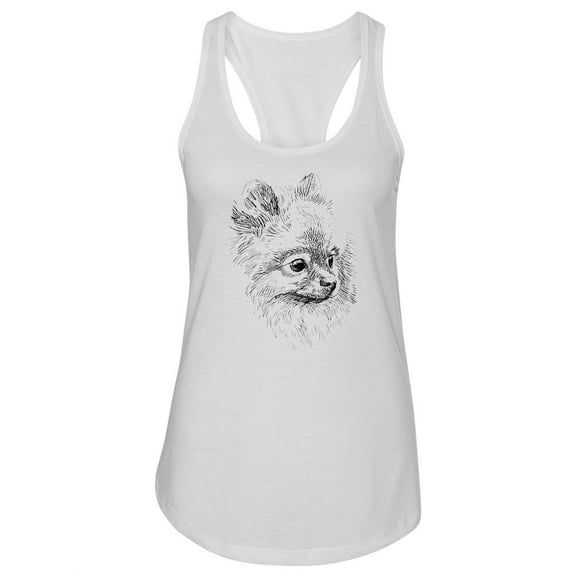 Cute Dog Portrait Design. Tank Women -Image by Shutterstock, Female x-Large