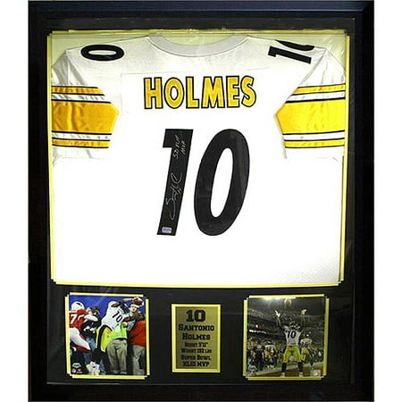 NFL 36x44 Autographed Jersey Frame, Santonio Holmes Pittsburgh Steelers