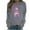 QR1-Gray, variant on VKOYWKM Breast Cancer Awareness Shirts Women Breast Cancer Pink Ribbon T-Shirt Long Sleeve Crew Neck Breast Cancer Tops Fall Cancer Survivor Shirt