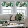 thumbnail image 4 of LALILO Kitchen Curtain Valance With Tropical Leaves Tribal Art Rod Pocket Window Curtain 52"x 18" Set of 2, 4 of 5