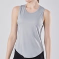 thumbnail image 5 of Vmvidoty Tank Top for Women Solid Color Round Neck Sleeveless Causal Shirts Sports Workout Running Tees Gray M, 5 of 6