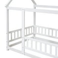 thumbnail image 4 of Miniyam Twin Size Toddler Bed , Wood Floor House Bed with Rail for Kids, White, 4 of 8