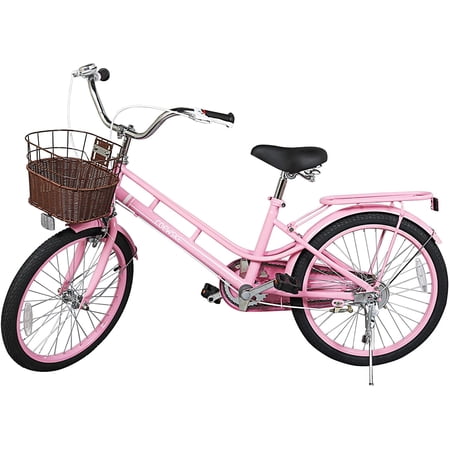 Coewske Kids Bike 20 inch Boys Girls Bicycle with Hand Brake and Kickstand, Pink