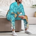 thumbnail image 7 of Sikiie Starfish And Seashell On The Beach 1 Mens Pajama Set, Soft Warm Long Sleeve Sleepwear, Cozy Button-Down Pjs for Men-Medium, 7 of 7