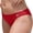Red, variant on Heart Cutout Bikini Bottom for Women Solid Color Low Rise Triangle Swim Brief Stretchy Bathing Suit Bottom for 2026 Spring Summer Beach Pool