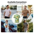 thumbnail image 5 of Gukieu Avocado Print Men's Quick-drying POLO Shirt, Button-down Summer T-shirt, Suitable for Work and Outdoor Activities-X-Large, 5 of 6
