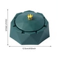 thumbnail image 2 of Nordic Ashtray Stainless Steel Crown Ash Tray Washable Home Art Decor Home Storage Supplies (Green), 2 of 10