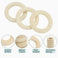 thumbnail image 3 of Uxcell Unfinished Wooden Rings Smooth Natural Woods Macrame Rings for DIY Crafts Knitting Decoration 1.8" 30 Pcs, 3 of 6