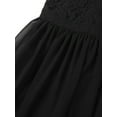thumbnail image 7 of Manyakai Kids Lace Chiffon Flower Girl Dress Halter Sleeveless Bridesmaid Wedding Pageant Ball Gown Black 10, 7 of 7