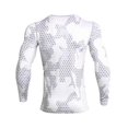 thumbnail image 4 of Soidarity Camisa delgada deportiva de manga larga de estilo informal de diseño Simple para hombre, camisetas estampadas de poliéster con cuello Uniforme atlético Tela escocesa blanca L Soidarity OD028984-12, 4 of 6