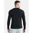 thumbnail image 3 of Athletic Works Men's and Big Men's Tri Blend Long Sleeve Pocket Tee, Sizes XS-5XL, 3 of 5