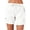 White, variant on SHEWIN Womens Shorts Relaxed Fit High Waist Pocketed Hiking Outdoor Cargo Shorts Casual Elastic Drawstring Summer Athletic Short Pants Black