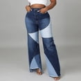 thumbnail image 1 of SMihono Pantalon en Lin pour Femmes Mode Grande Taille Décontracté Ample Pantalon en Denim Lavé Mode de Rue Jeans Jambes Larges Femmes, jusqu'à 65 % de Réduction!, 1 of 8