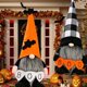 thumbnail image 2 of Decoración de mesa ALYRMEI con gnomos y brujas de Halloween, de felpa, naranja, 2 of 7