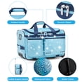 thumbnail image 3 of Fegat Dance Bag with Garment Rack, 23" Glittering Rolling Dance Competition Bag Prism-Glowing Waterproof Dance Duffel Bag Costume Suitcase for Dancers Performer Artist,Sparkle Blue, 3 of 10