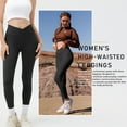 thumbnail image 4 of OQQ Women's 1 Piece Yoga Leggings Ribbed Seamless Workout High Waist Cross Over Athletic Exercise Leggings, 4 of 7