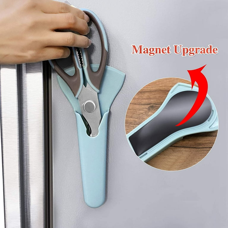 1/2PCS Kitchen Stainless Steel Scissors Portable Baby Food Feeding Aid Meat  Cutting Scissors With Cutting Box Kitchen Supply