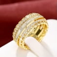 thumbnail image 3 of K-KED Gorgeous Women Wedding Ring Gold plated Cut Cubic Zircon Sz 6-10-7, 3 of 6